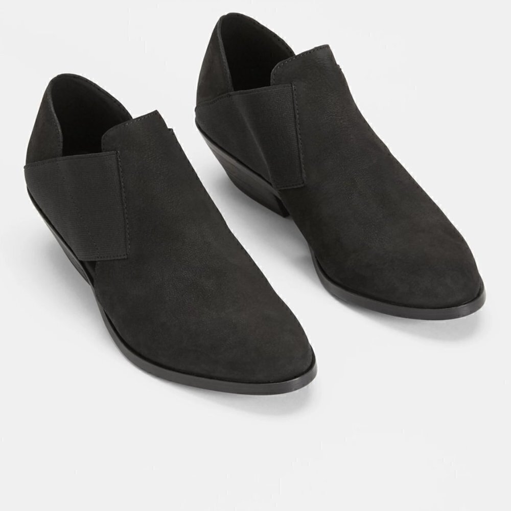 Eileen Fisher Perry Tumbled Nubuck Bootie black 8.5 women